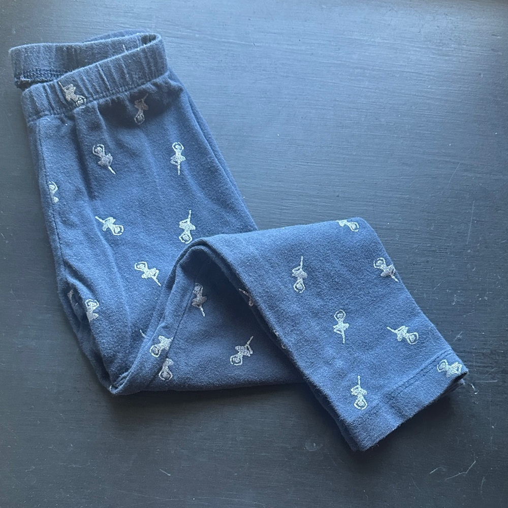 Old Navy Blue Kids Leggings with White Print